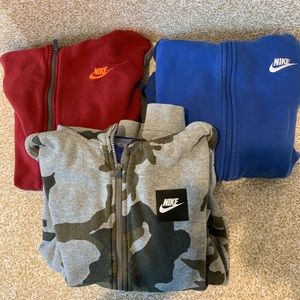 Three Nike sweatshirts size youth XL